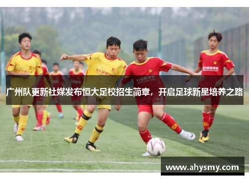 广州队更新社媒发布恒大足校招生简章，开启足球新星培养之路